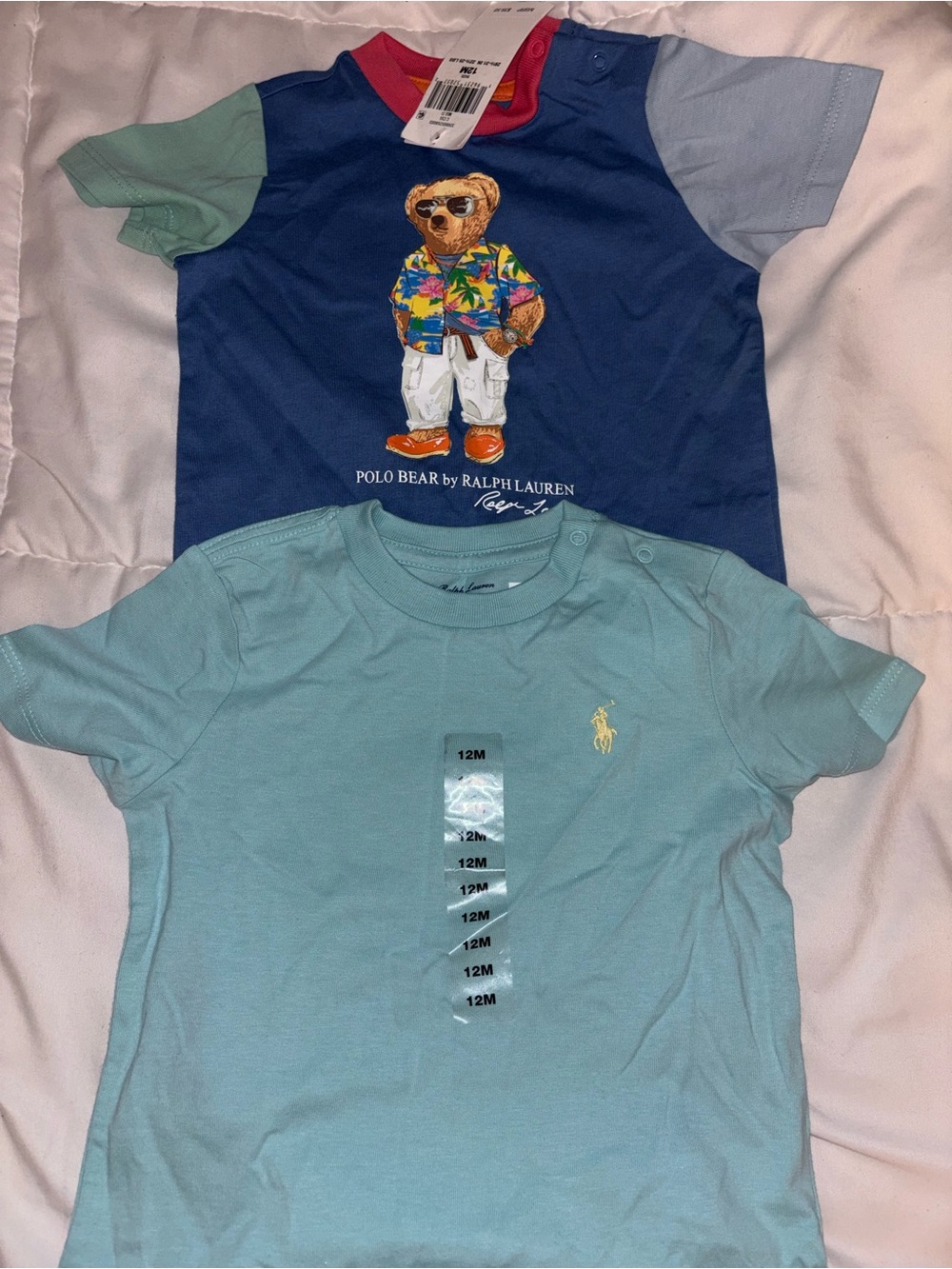 Polo by Ralph Lauren Kids Short Sleeve Tees - Navy, Light Blue, Mint